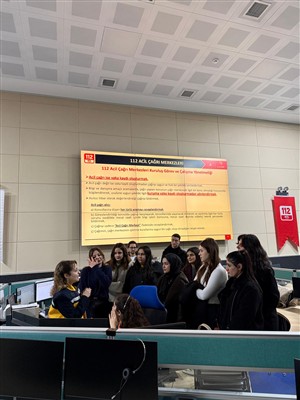 26.12.2025 Tarihli Acil Yardım ve Afet Yönetimi Bölümü Öğrencilerinin Aksaray 112 Acil Çağrı Merkezi Ziyareti